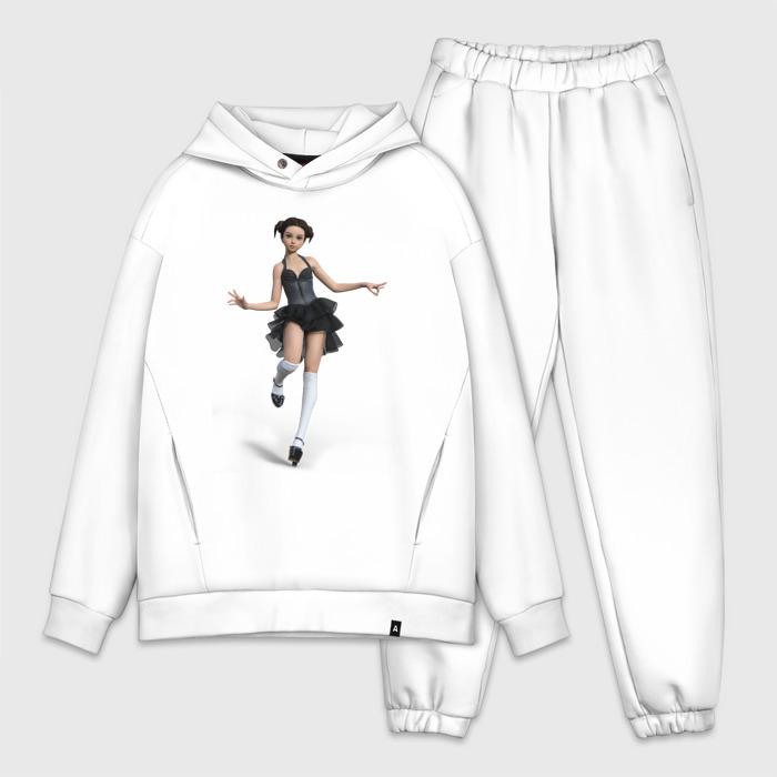 Мужской костюм oversize хлопок Кавайная девушка фото