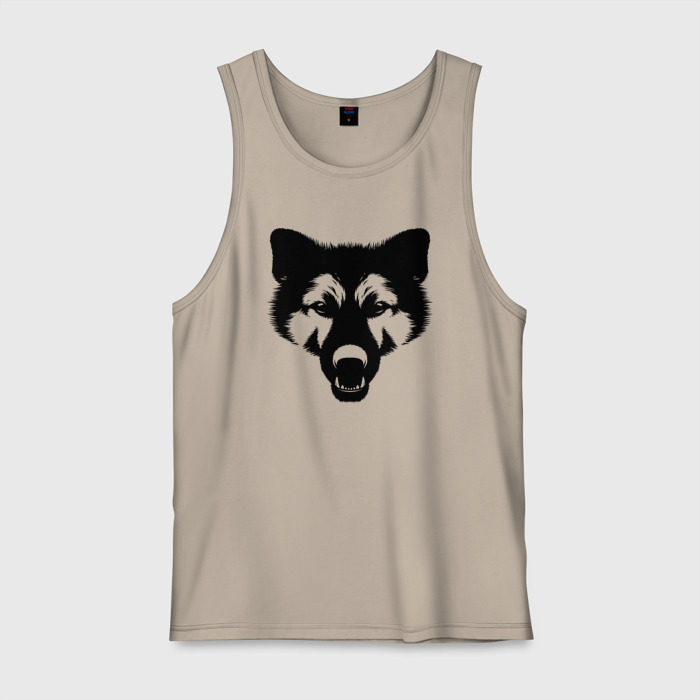 Мужская майка хлопок Зубастый пёс фото