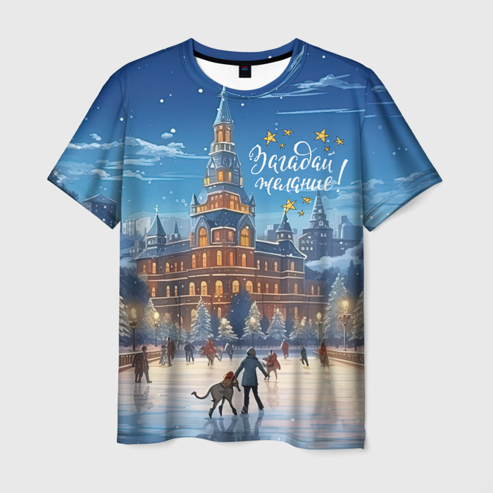 Мужская футболка 3D С новым     годом фото