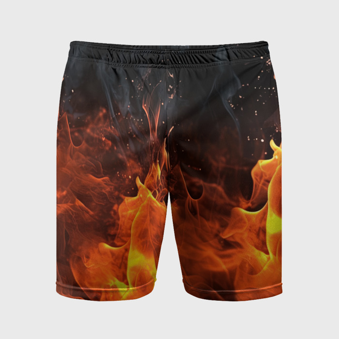 Мужские шорты спортивные Яркий  огонь фото