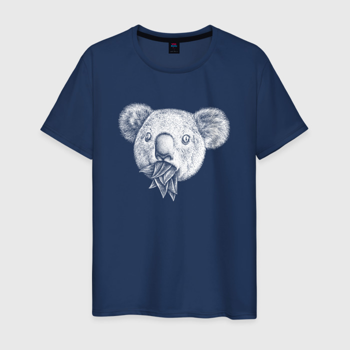 Мужская футболка хлопок Коала обжора фото