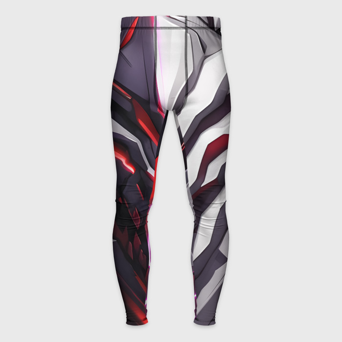Мужские тайтсы 3D Броня адская и райская красная фото