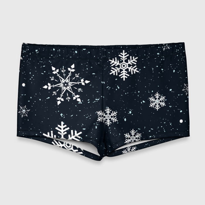 Мужские купальные плавки 3D Снежная радость фото