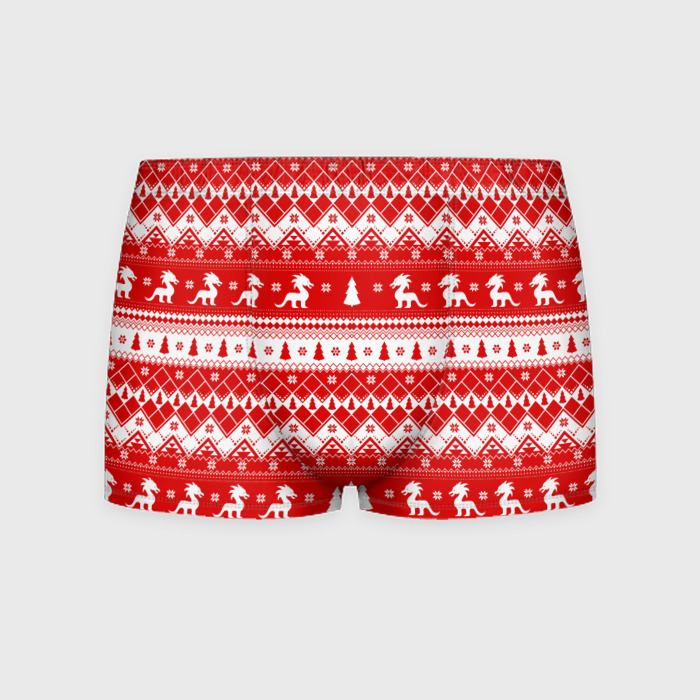 Мужские трусы 3D Новогодние драконы фото