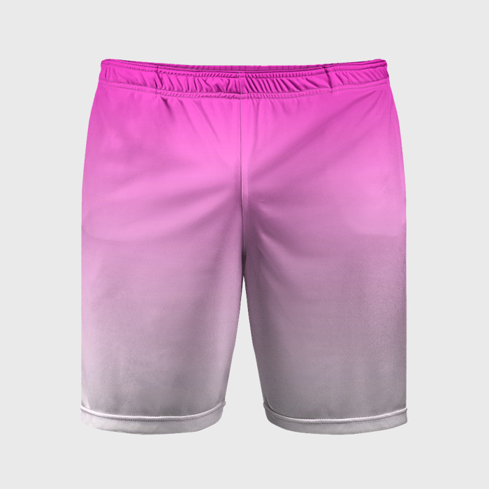 Мужские шорты спортивные Розово белый градиент фото