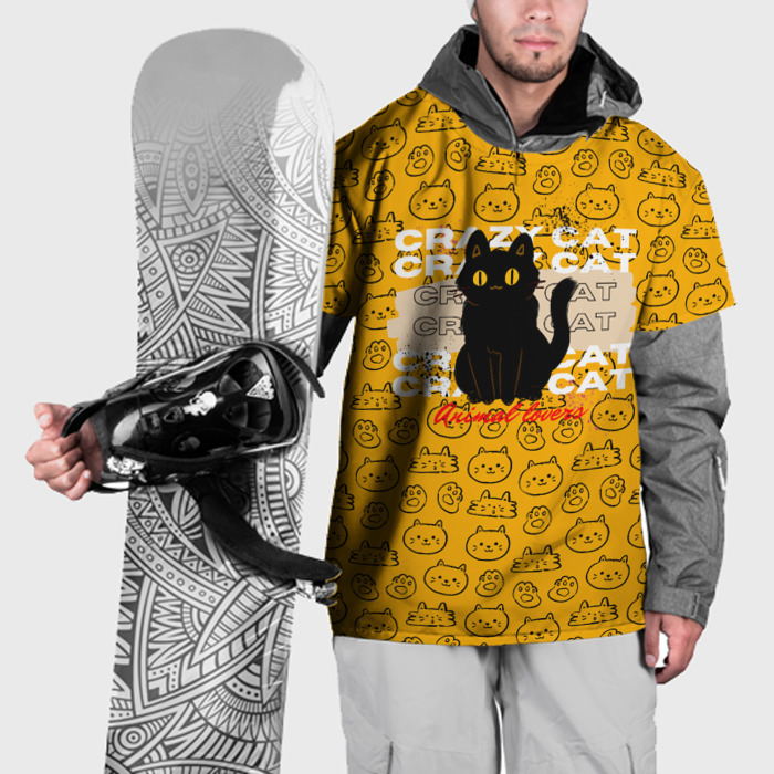Накидка на куртку 3D Сумасшедший кот фото