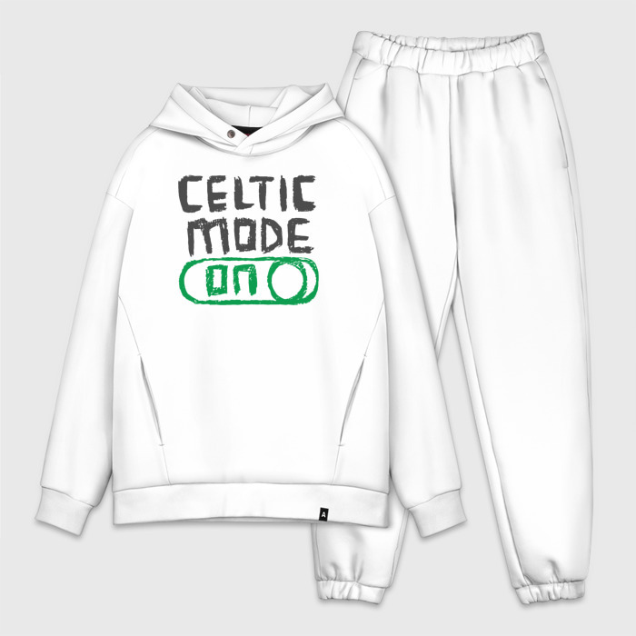 Мужской костюм oversize хлопок Включен режим Селтикс фото