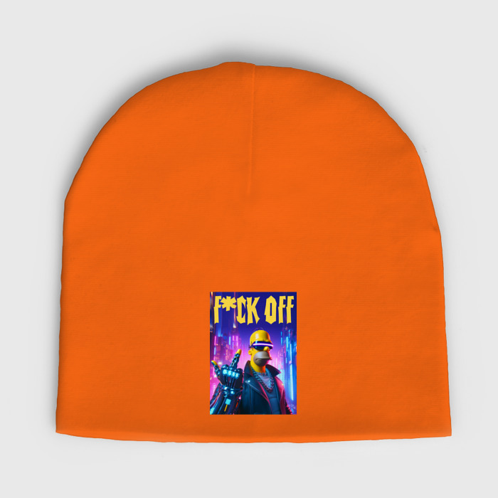 Мужская шапка демисезонная Homer Simpson   cyberpunk   gesture фото