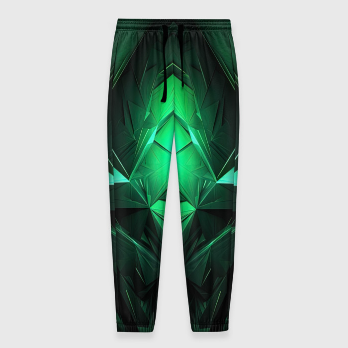 Мужские брюки 3D Неизведанные пути зеленой абстракции фото