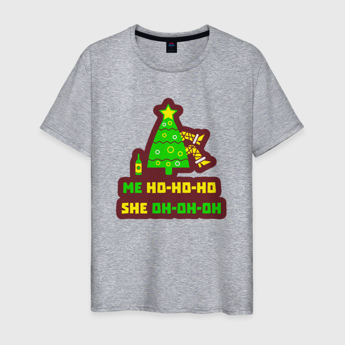 Мужская футболка хлопок Новогодние голоса фото