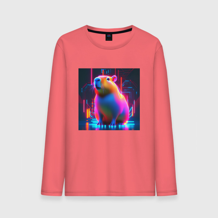Мужской лонгслив хлопок Волшебная капибара фото