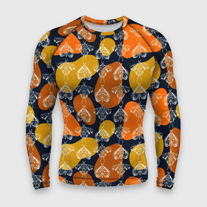 Мужской рашгард 3D Волшебные мотыльки фото