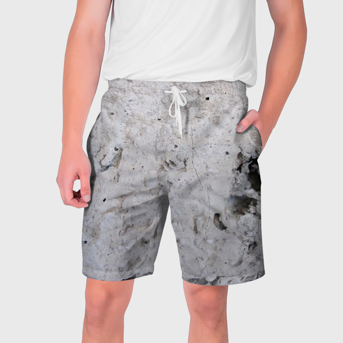 Мужские шорты 3D Абстрактная серая текстура  камня фото