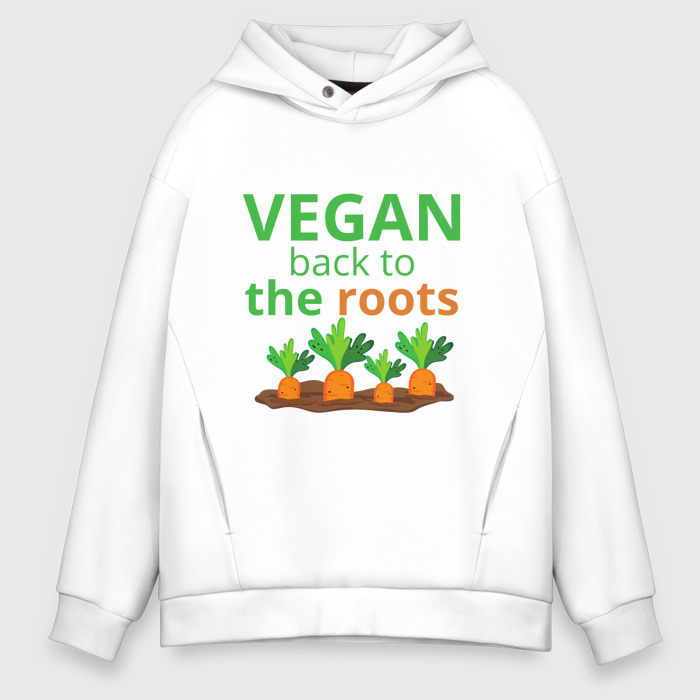 Мужское худи Oversize хлопок Веган возвращается к корням фото