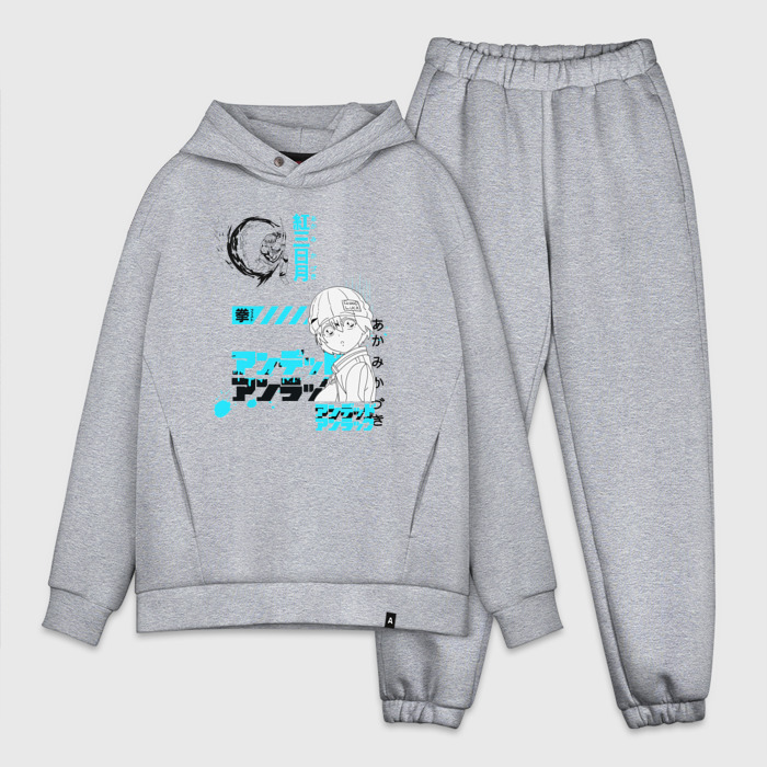 Мужской костюм oversize хлопок Undead girl anime фото