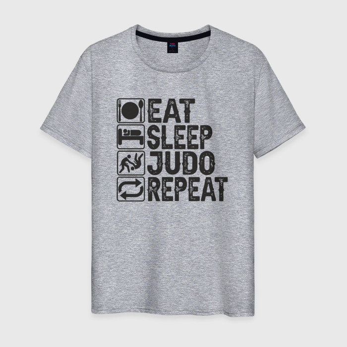 Мужская футболка хлопок День дзюдо фото