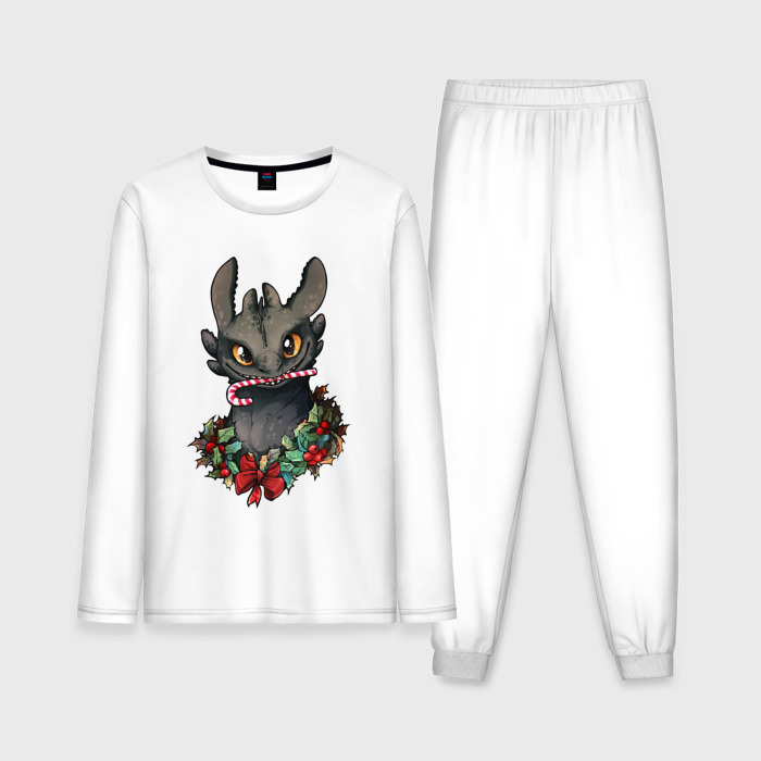 Мужская пижама с лонгсливом хлопок Новогодний Беззубик фото