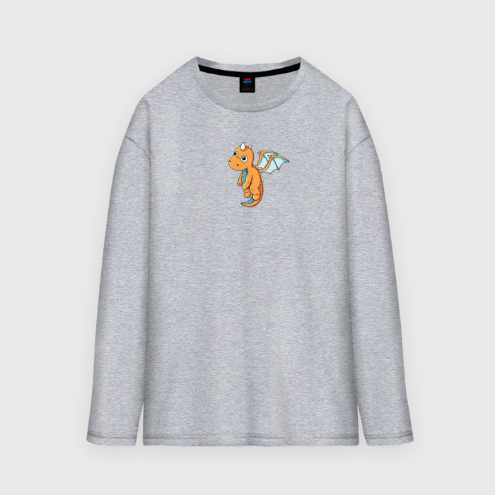 Мужской лонгслив oversize хлопок Драконы 2024 фото