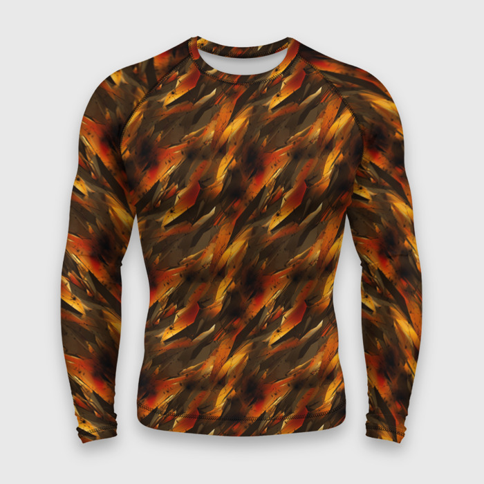 Мужской рашгард 3D Brown print from the neural network фото