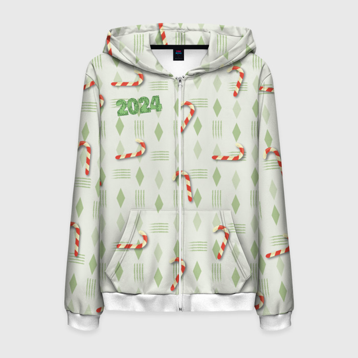 Мужская толстовка 3D на молнии Новогодняя сладость фото
