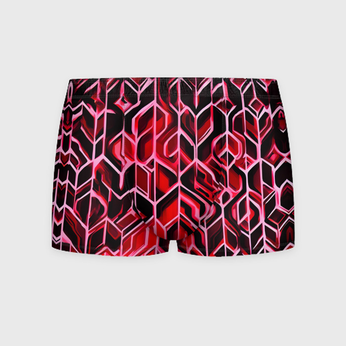 Мужские трусы 3D Красный узор фото