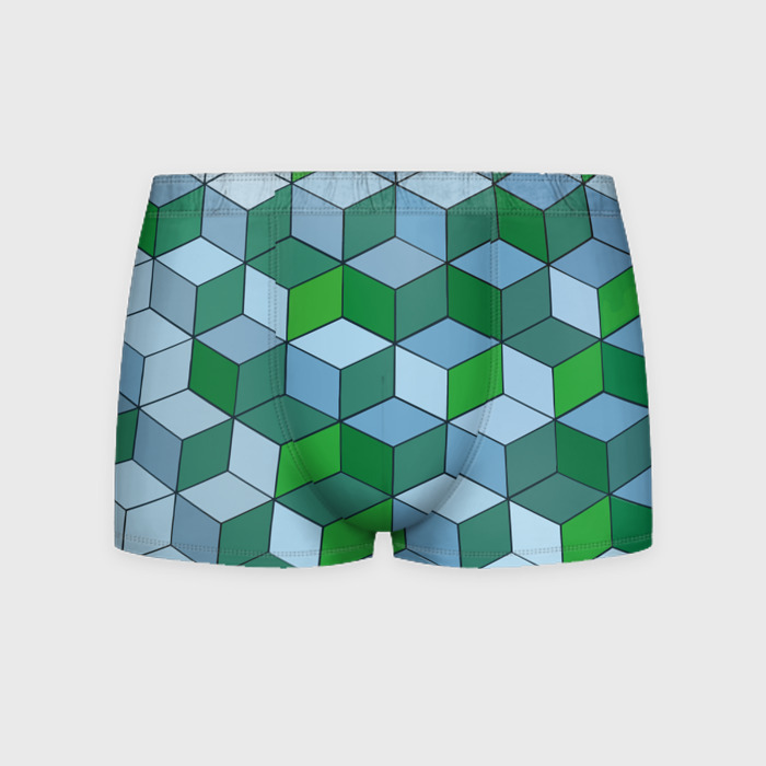 Мужские трусы 3D Ромбовая симфония фото