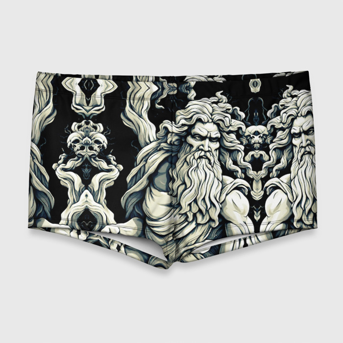 Мужские купальные плавки 3D Зевс Бог грома фото