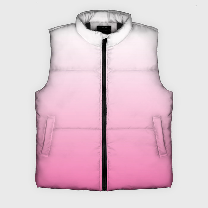 Мужской жилет утепленный 3D Розовый рассвет 3d градиент фото