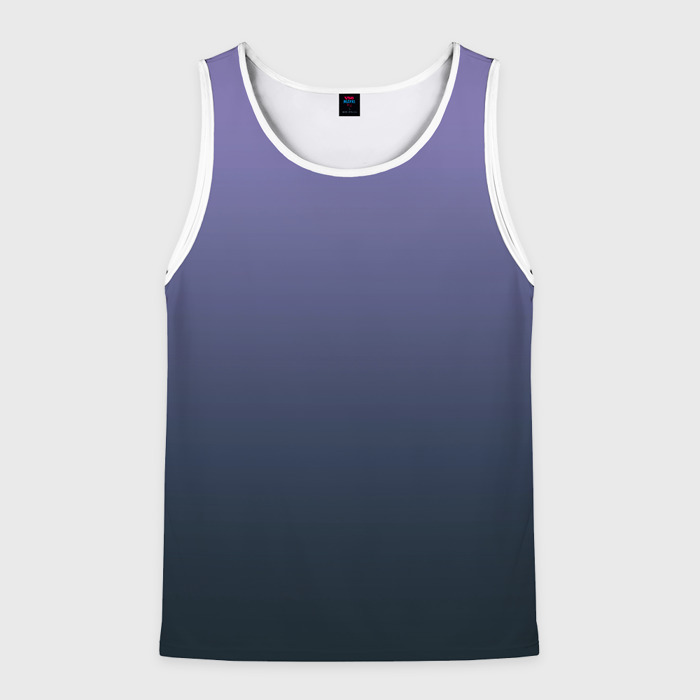 Мужская майка 3D Градиент приглушённый сиреневый фото