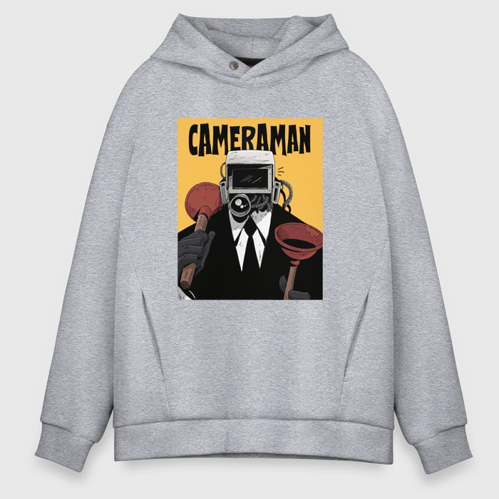 Мужское худи Oversize хлопок Опасный Камерамен фото