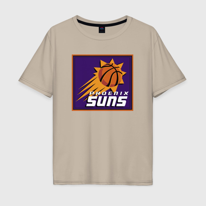 Мужская футболка хлопок Oversize Команда Финикс Санз фото