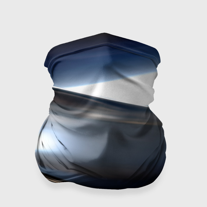 Бандана-труба 3D Темная металлическая  абстракция фото