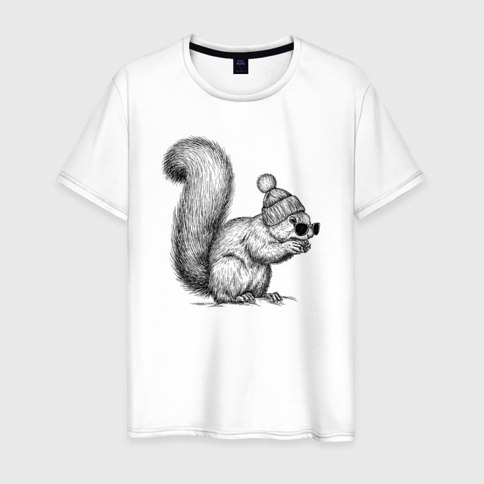 Мужская футболка хлопок Белка на моде фото