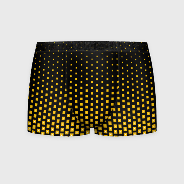 Мужские трусы 3D Жёлтые квадраты фото