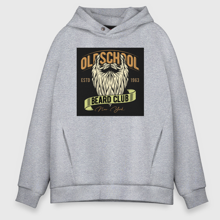 Мужское худи Oversize хлопок Клуб бородатых фото
