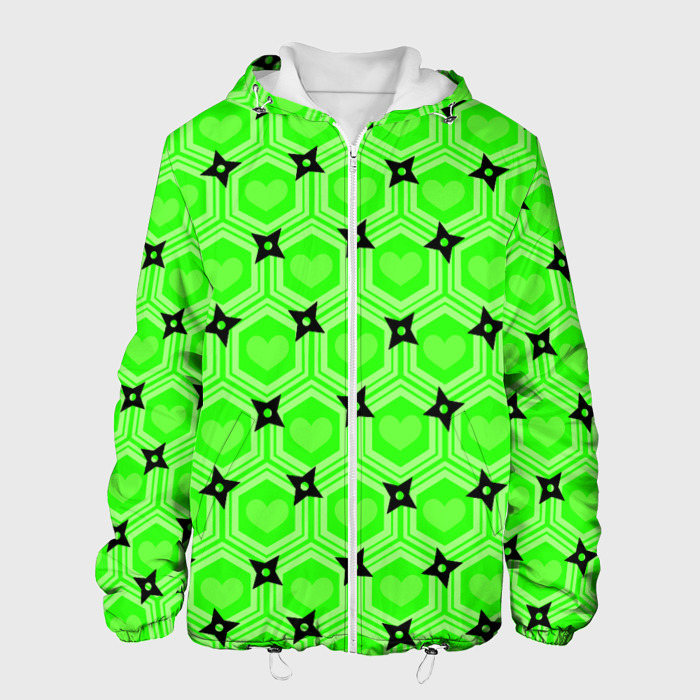 Мужская куртка 3D Сердечки и сюрикены фото
