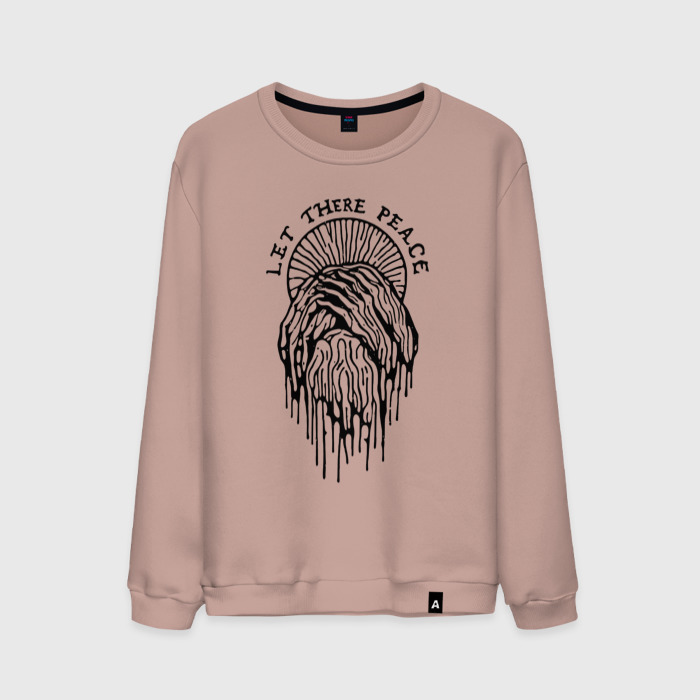 Мужской свитшот хлопок Абстрактные руки голосуют за мир фото