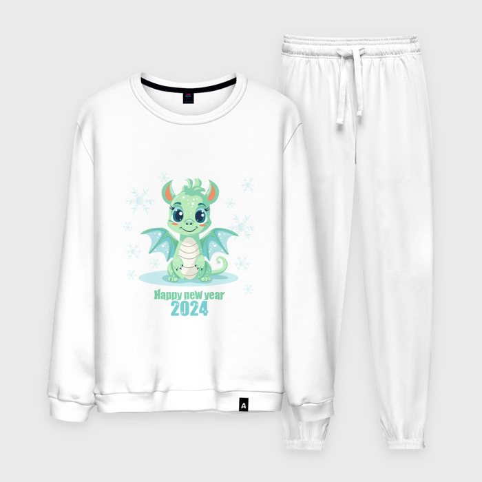 Мужской костюм хлопок Милый мультяшный дракон фото