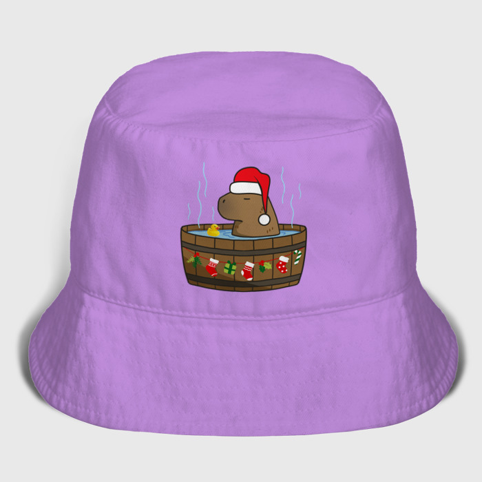 Мужская панама хлопок Капибара в новый год фото