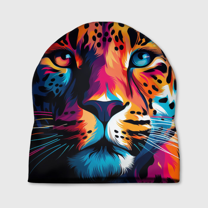 Шапка 3D Портрет леопарда фото
