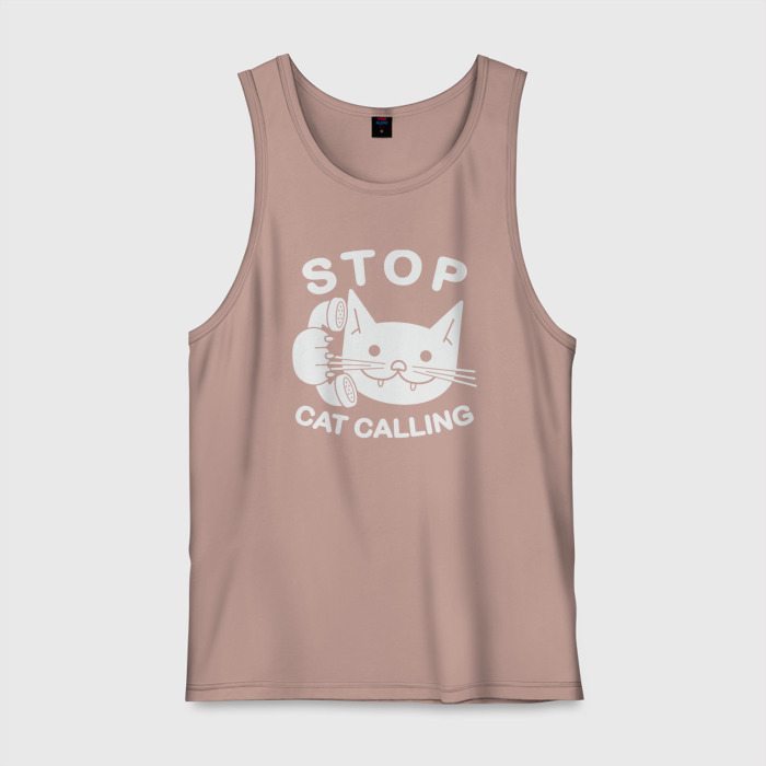 Мужская майка хлопок Хватит звонить коту фото