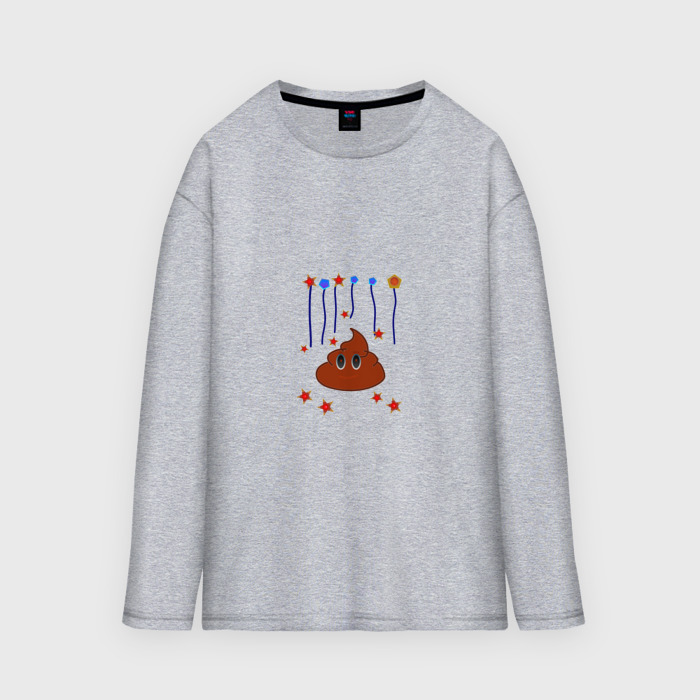 Мужской лонгслив oversize хлопок Какафка новогодняя фото