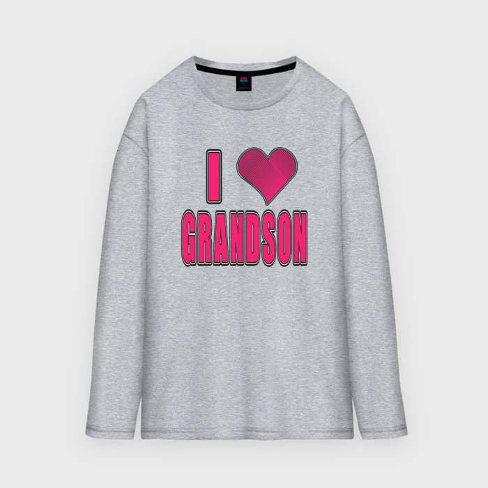 Мужской лонгслив oversize хлопок Я люблю внука фото