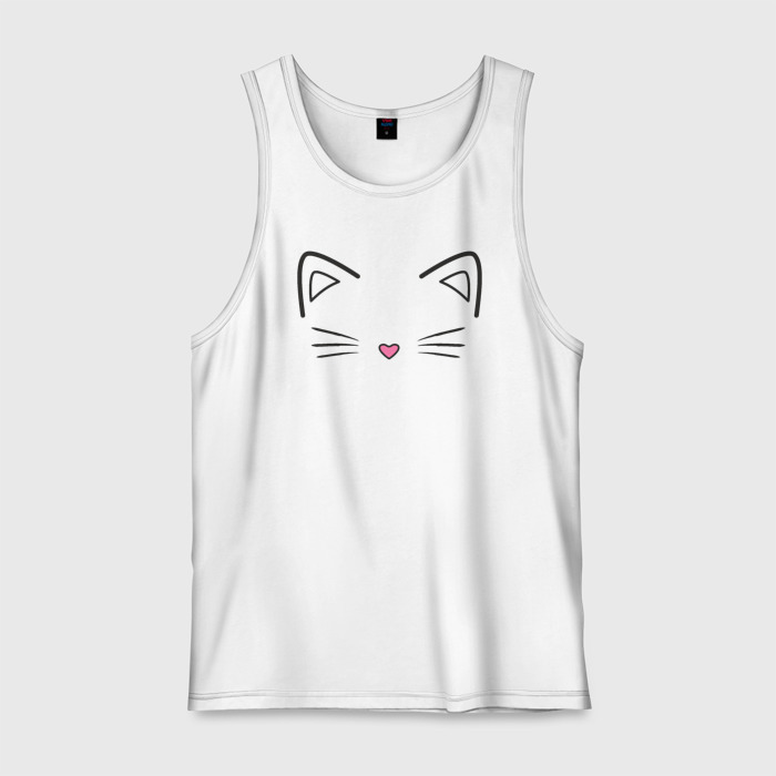 Мужская майка хлопок Кошачьи ушки фото