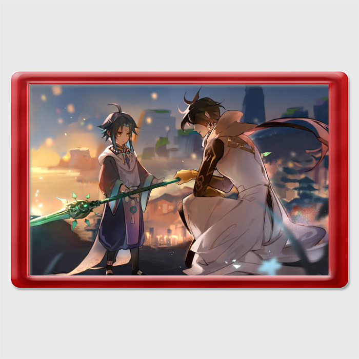 Магнит 45*70 Genshin Impact Zhongli Xiao фото