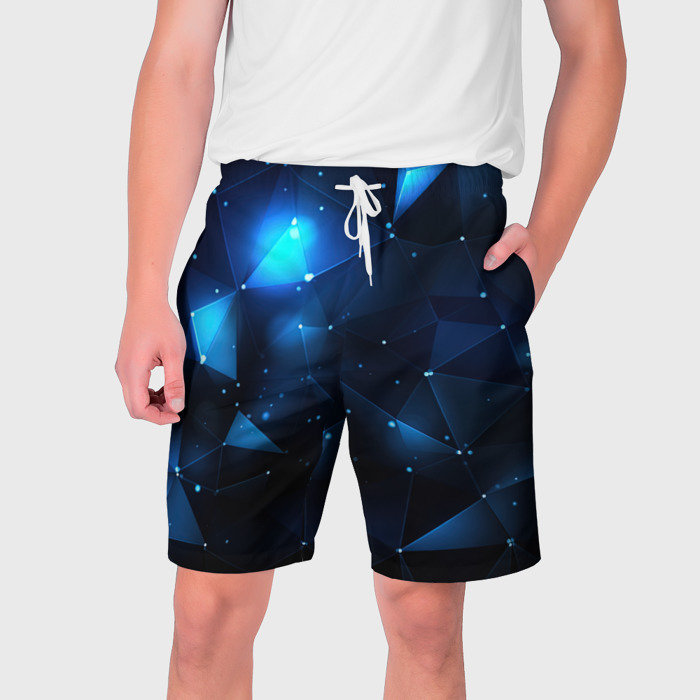 Мужские шорты 3D Синяя    геометрическая    абстракция фото