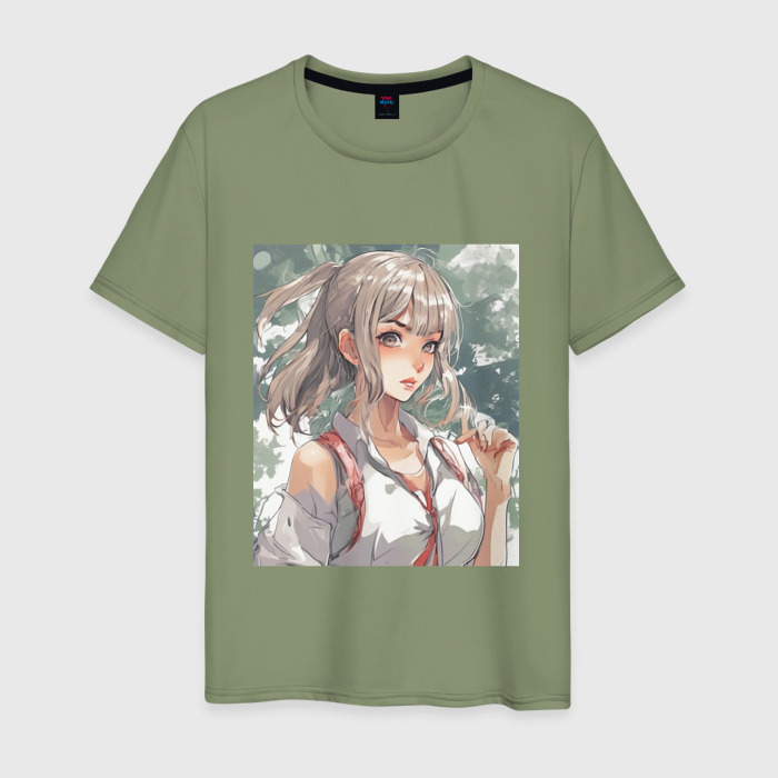 Мужская футболка хлопок Девушка блондинка фото