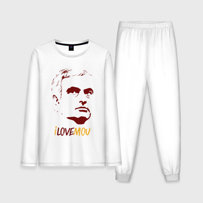 Мужская пижама с лонгсливом хлопок Люблю Моуриньо фото