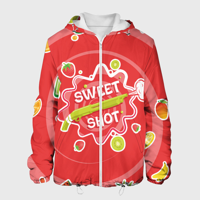 Мужская куртка 3D Сладкий выстрел   круговорот красный фото