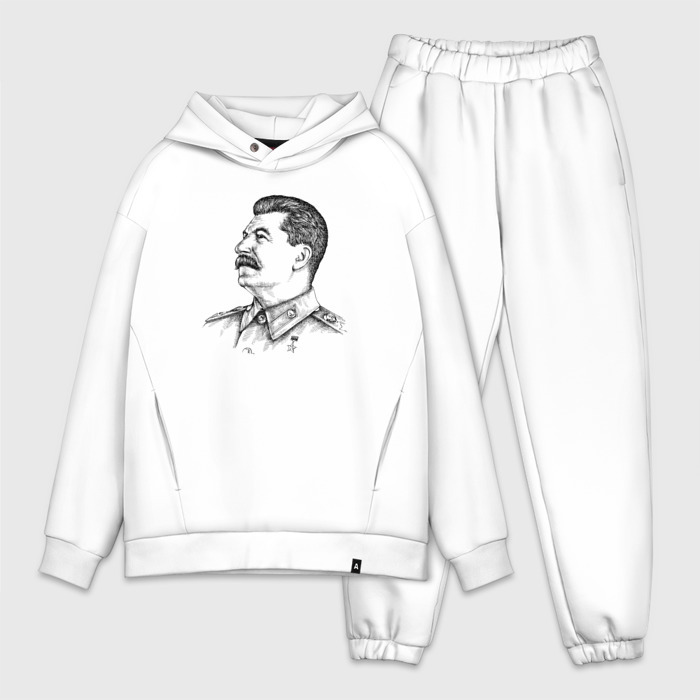 Мужской костюм oversize хлопок Профиль Сталина фото